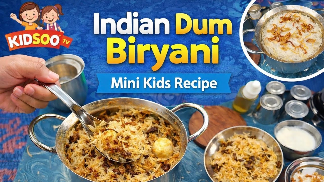 Real Mini Cooking: Chicken Biryani | KidsooTV