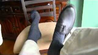 Blue Patterned And Tle Loafers.wmv