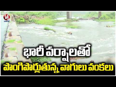 Heavy Rains Cause Streams to Overflow in Adilabad | V6 News - V6NEWSTELUGU