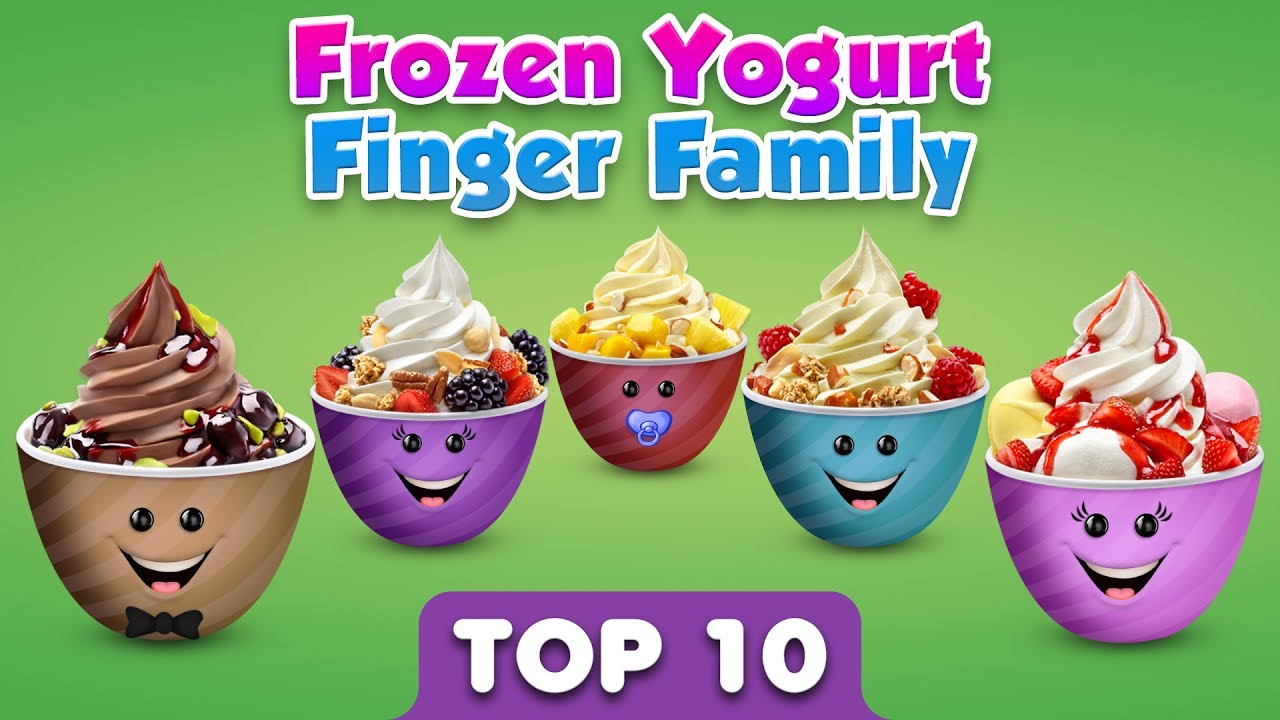 Frozen Yogurt Finger Family Song Top 10 Finger Family Songs YouTube