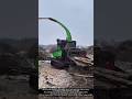 Powerful Tracked Wood Chipper Turning Logs into Wood Chips! #shorts