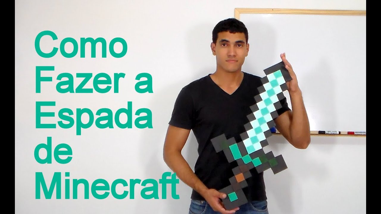 Como fazer uma espada minecraft  espada diamante papel 