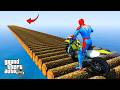 SPIDER MAN Motorcycle BEACH STUNT TRACK Challenge! 😱🔥  GTA 5
