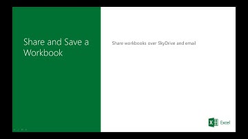 Microsoft Excel 2013 - Module 4: Share and Save a Workbook In this Module