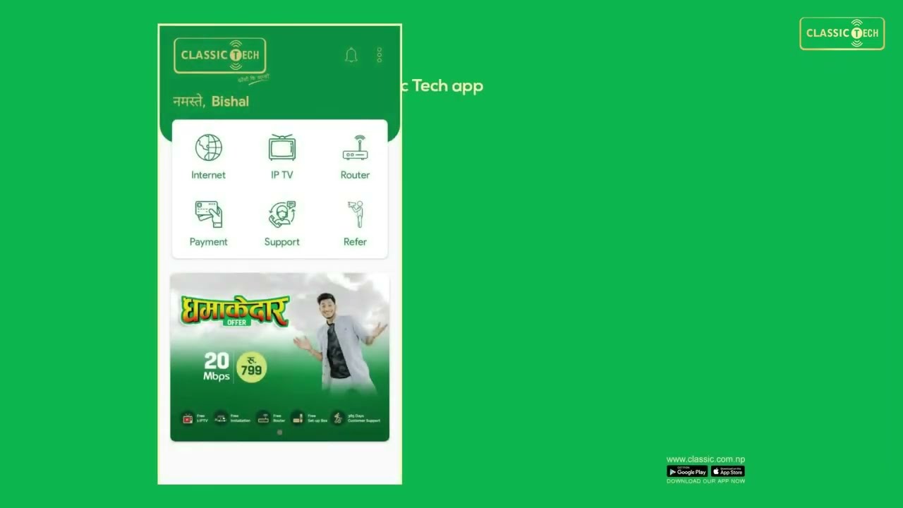 Refer your friends and family to Classic Tech and Earn 2 months Internet and IPTV Bonus