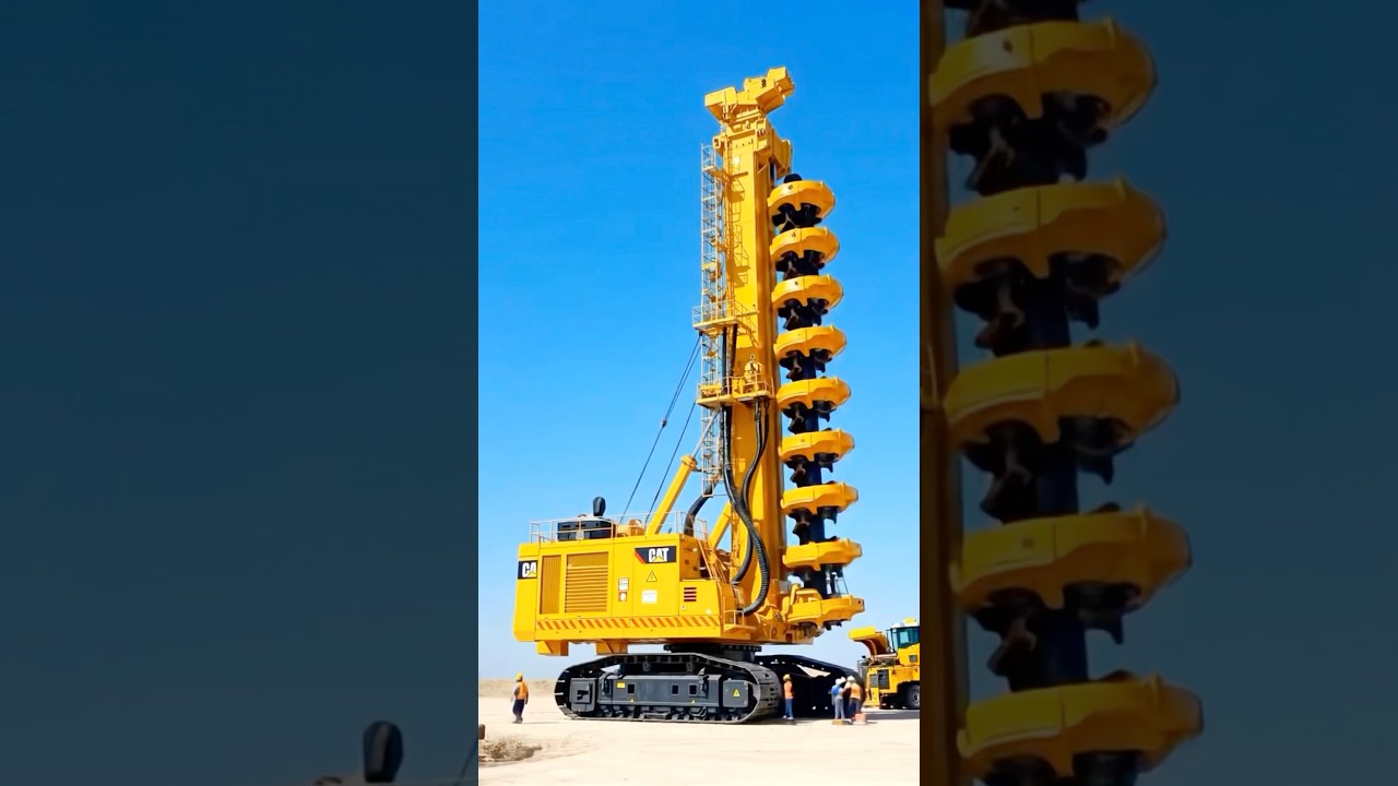 Cinematic CAT Drill Rig in Action | Mega Construction Machine Walkaround