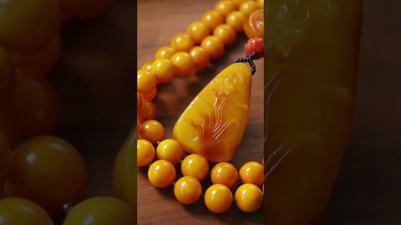 Fossilized resin became amber, an ancient, auspicious, rare natural treasure. 