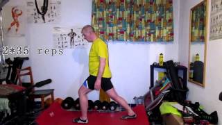 Convict Conditioning - half squats - step 4 intermediate