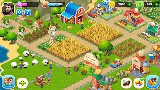 أول يوم الي بالمزرعة الجديدة | أفضل لعبة مزرعة Farm City بدون انترنت |. screenshot 3