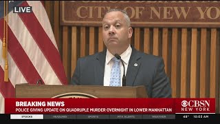 Police Provide Update On Quadruple Murder In Lower Manhattan