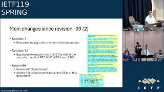 IETF 119: Source Packet Routing in Networking (SPRING) 2024-03-19 23:30