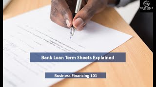 Bank Term Sheets Explained  M&A Financing 101