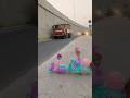 Tiny Toy Scooter 🛵vs Giant Truck 😱 #shorts