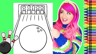 Coloring a Bowling Ball & Bowling Pins Coloring Page | Crayola Crayons