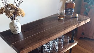 Natural Farmhouse - Walnut Bar Cart (making of) - WhistlePig Rye