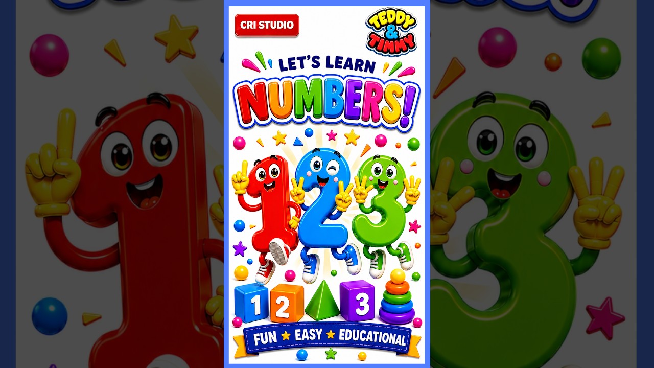 1 To 10 | 123 Song | Number Names | Counting Numbers | 12345 | Cartoon Video for Kids
