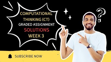 Computational Thinking (CT) | Week 3 Graded Assignment Solution | IIT Madras BS Degree | GA