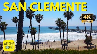 San Clemente Beach Pier in Orange County, California | 4K Walking Tour