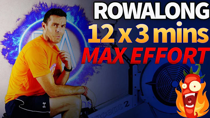 12 x 3 minutes Indoor Rowing Machine Workout - Top Effort - 10KW7S1