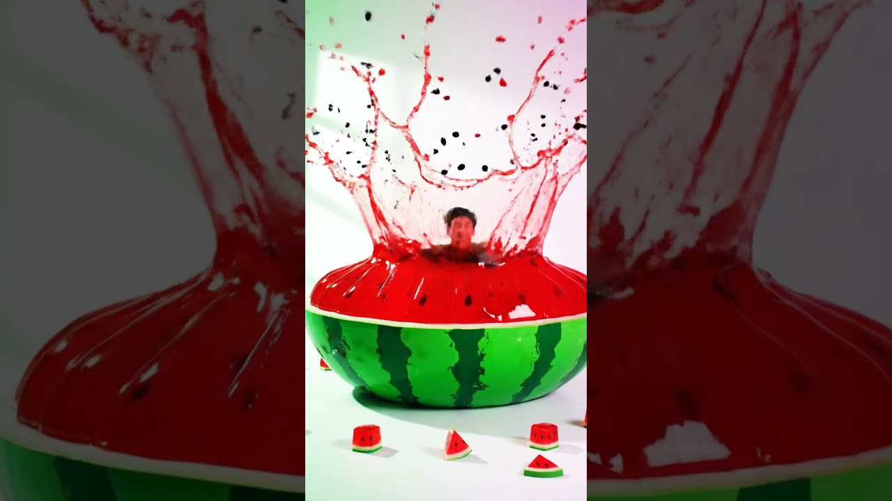 🍉 Watermelon Jelly Bed Experiment – So Satisfying!! 😍