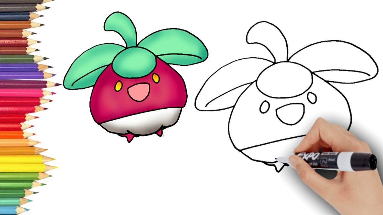 ✨ HOW TO DRAW POKÉMON BOUNSWEET - CUTE POKEMON 