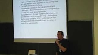 OWASP FROC 2010: Solving Real World Problems with an Enterprise Security API 1/4