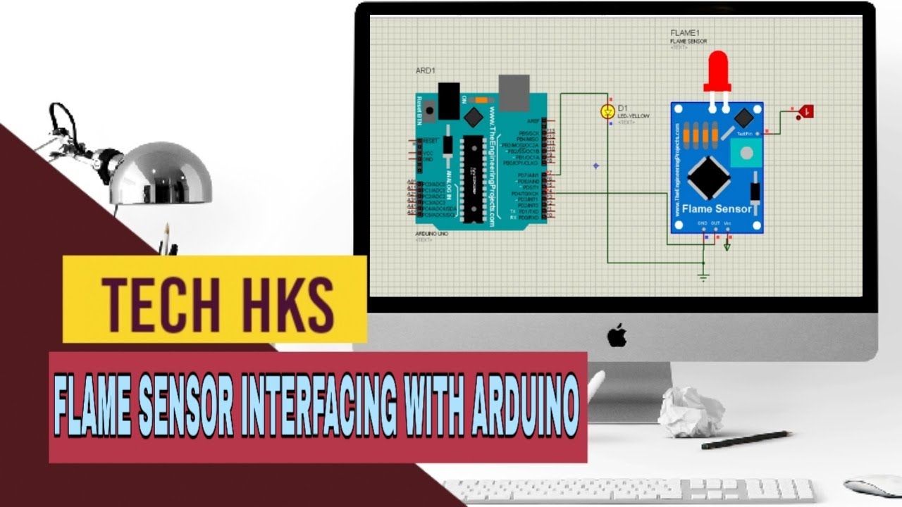 FLAME SENSOR INTERFACING WITH ARDUINO | TECH HKS |ARDUINO PROJECT - YouTube