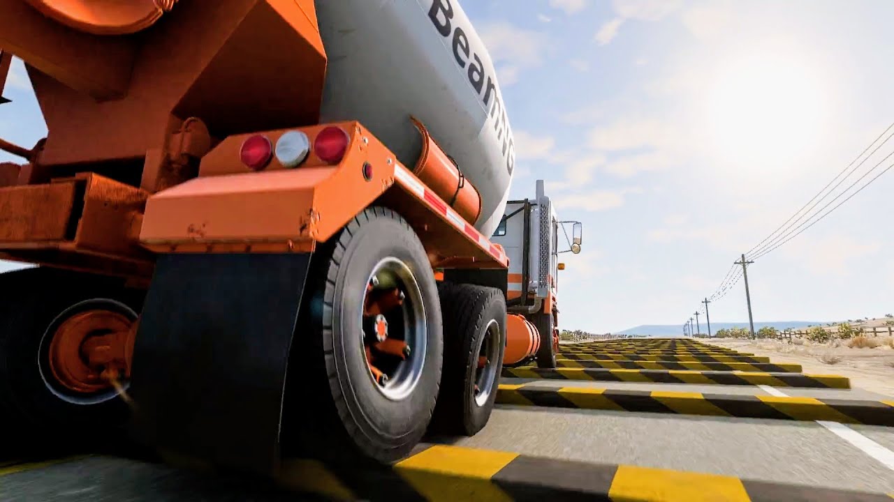 BeamNG.drive Suspension Stress Test: Ledge Barrier Experiment!