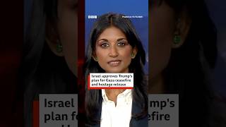 Israel approves Donald Trump's plan for Gaza ceasefire. #BBCNews
