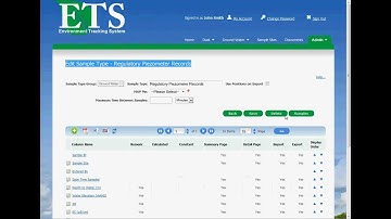 ETS Demo : Add/ Edit Sample Type