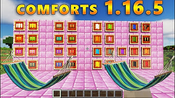 Comforts Mod 1.16.5 Gameplay - How to Get Sleeping Bags and Hammocks in Minecraft