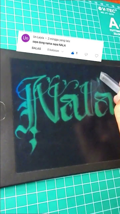 Kaligrafi Tulisan Tangan Nama Nala #shorts #art #seni #kaligrafi #handwriting #lettering