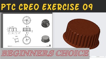PTC Creo parametric 7.0||Basic 3D Modelling||Simple Drawing Exercise-9||Beginners