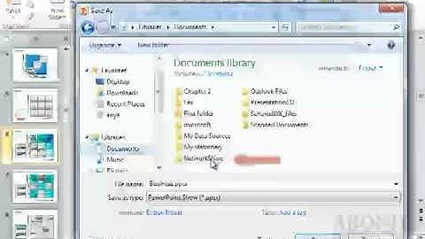 Using PowerPoint 2010 - Save a Presentation as a Slide Show