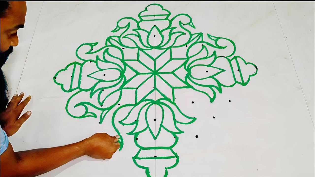 Sankranti rangoli designs 🌹13×1 dots dhanurmasam Rangolis 🌹 sankranti festivals Rangolis 🌹pongal pot