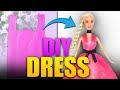 DIY Barbie Dress From Plastic Bag ✂️✨ Easy &amp; Cute Doll Frock Tutorial