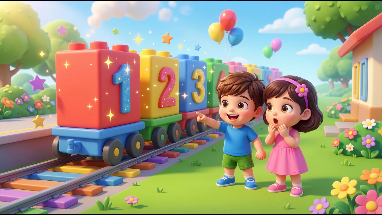 Learn Numbers 1 to 10 with Train | Counting for Kids | Number Song for ...