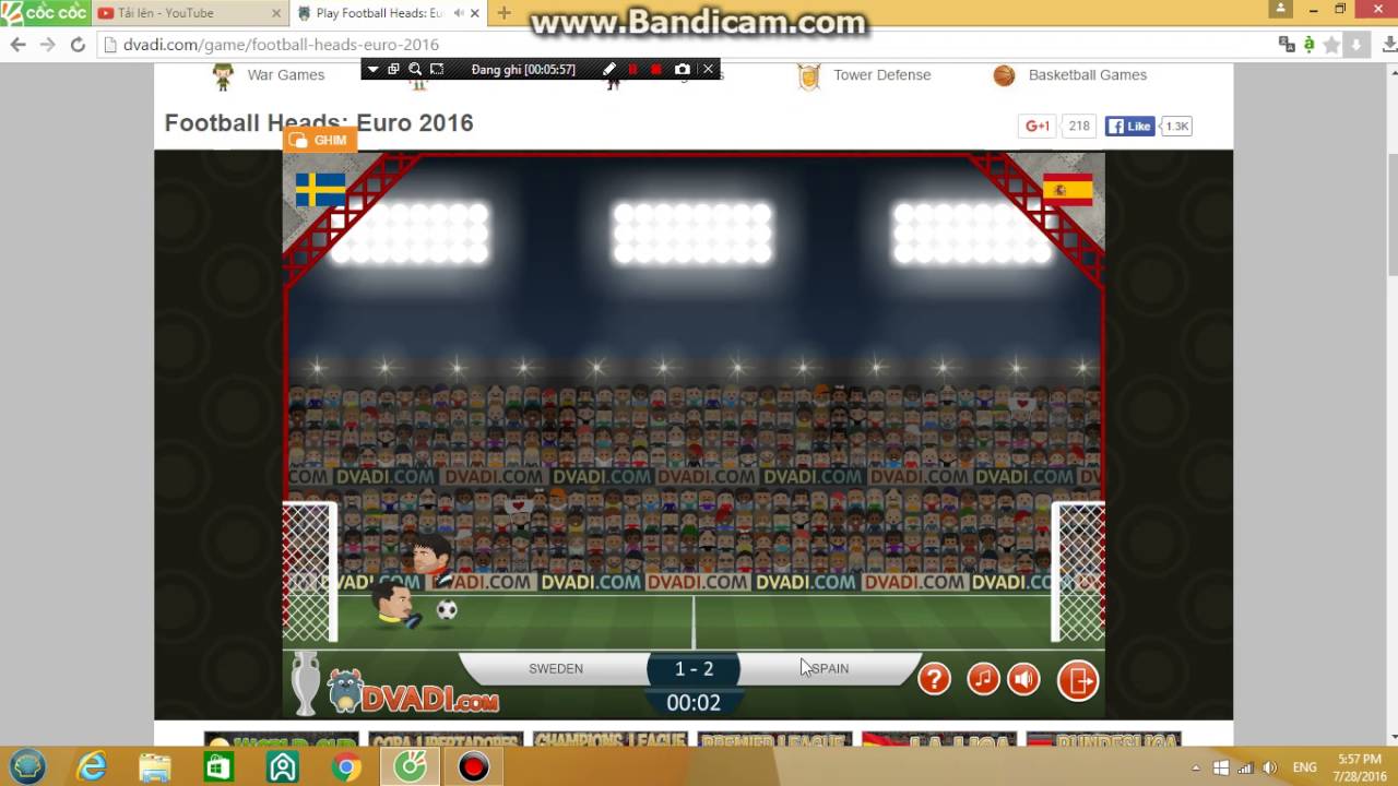 Football Heads Euro 2016 cạch tranh cực kì gay cấn YouTube