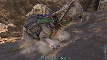 Taming a Morrellatops and crafting an alchemy table, Lets Play  Primitive+ ARK  2018 series 1 ep13