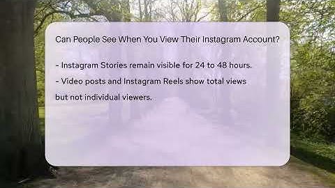 Can People See When You View Their Instagram Account? - Everyday-Networking