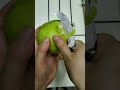 peeling a green pear skill #naturallife #naturalliving #naturalrurallife #satisfying #shortvideo