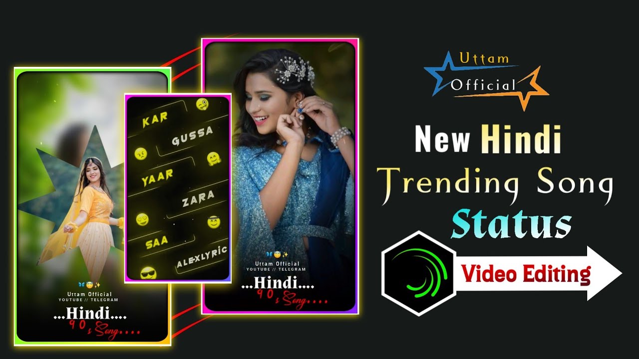 🌼New Hindi 90's Songs Status Video Editing Alight Motion New Hindi Trending Song Video Editing❣️