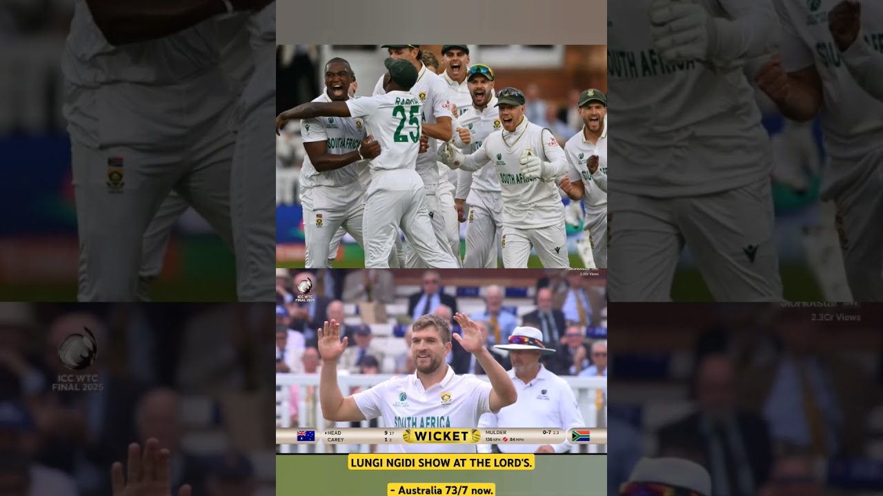 LUNGI NGIDI STORMS THROUGH AUSTRALIA at LORD'S | AUS 73/7 COLLAPSE! 