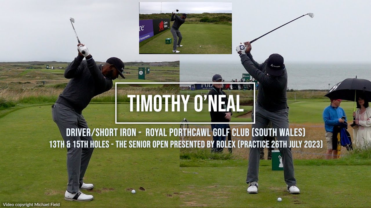 Timothy O'Neal Golf Swing Driver & Short Iron, Royal Porthcawl Golf