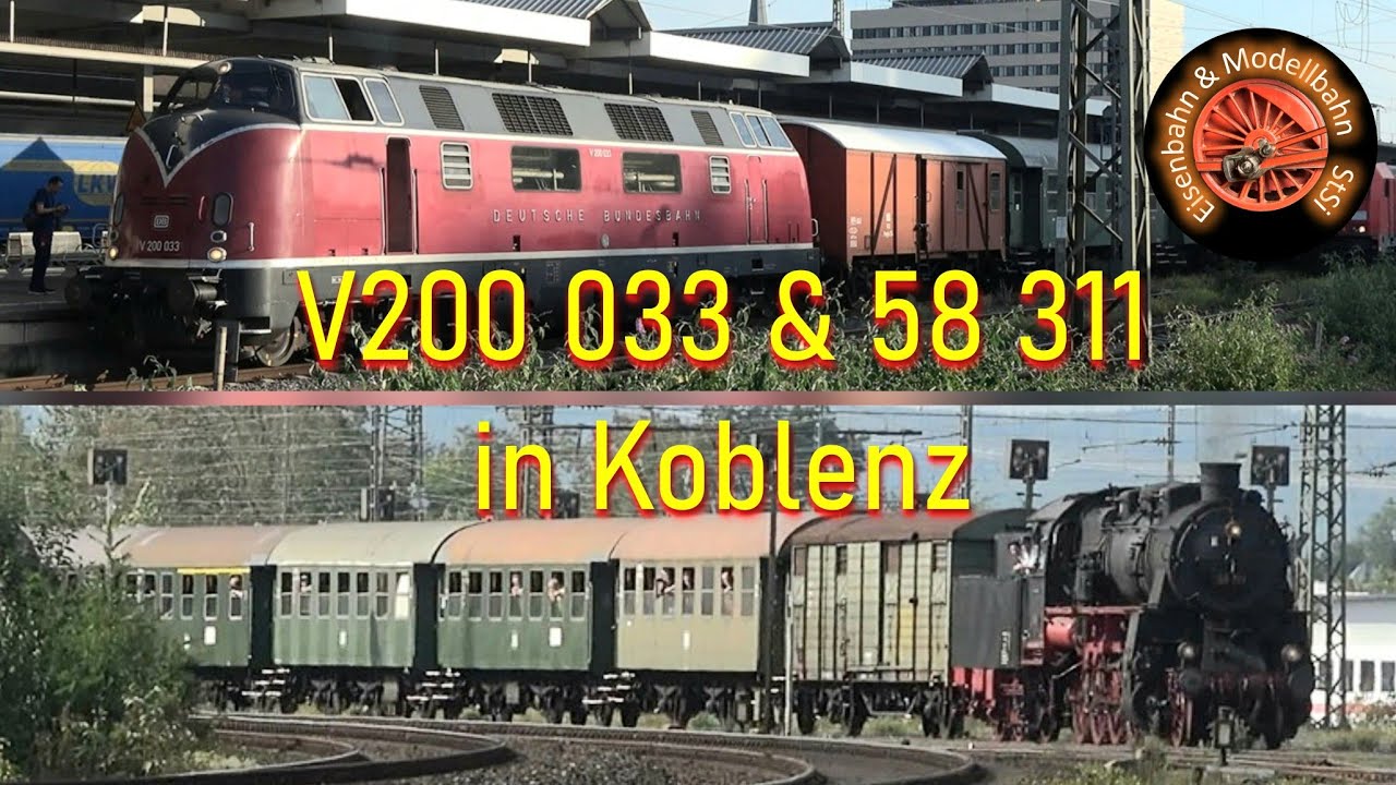 V200 033 und 58 311 mit Sonderzügen in Koblenz (20.09.25)