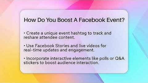 How Do You Boost A Facebook Event? - Everyday-Networking