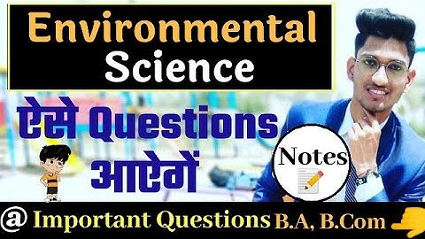 CBCS Semester 1 #Environmental_Science Very Important Questions With Answers B.A, B.Com, B.Sc, NCWEB