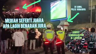 Merinding Inihlah.Reaksi Suporter saat NOBAR Timnas Indonesia lolos semi final.Asian cup Qatar 2024