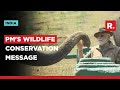 Viral video: PM Modi feeds elephant at Theppakadu elephant camp