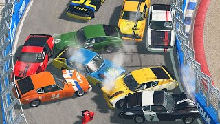 Massive Racing Pileup Crashes #2 | BeamNG Drive